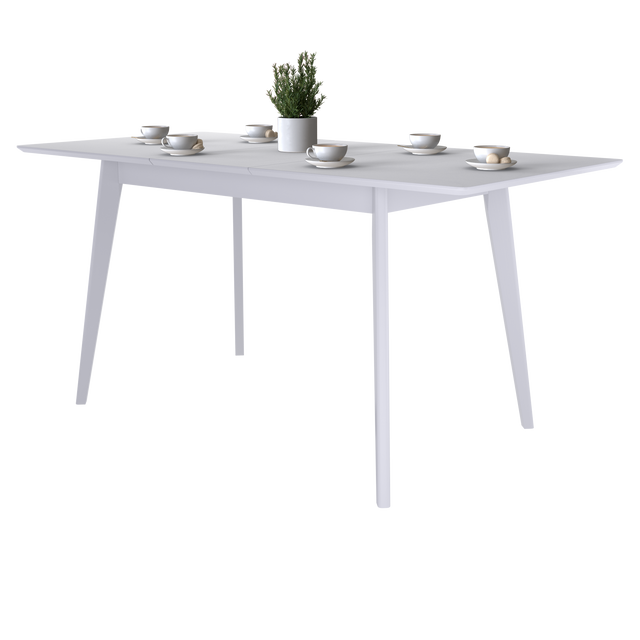 Dining Table 'Pegasus Classic Plus' (120-155)х76 cm, White