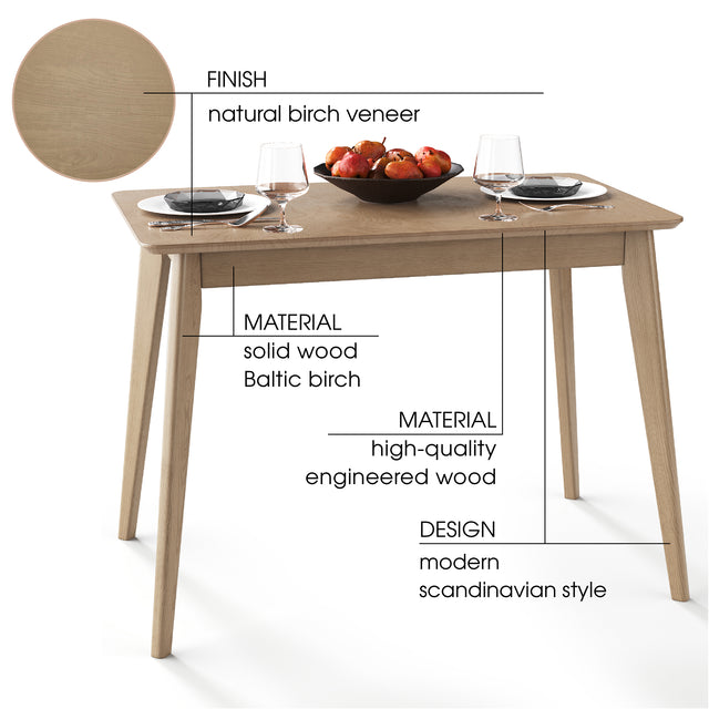 Dining Table 'Pegasus Classic' 102х61 cm, Oak