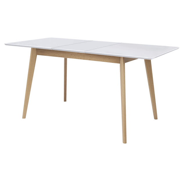 Dining Table 'Pegasus Classic Plus' (120-155)х76 cm, Oak/White