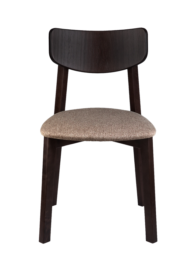 Dining Chair Vega Set of 2, Wenge/Latte