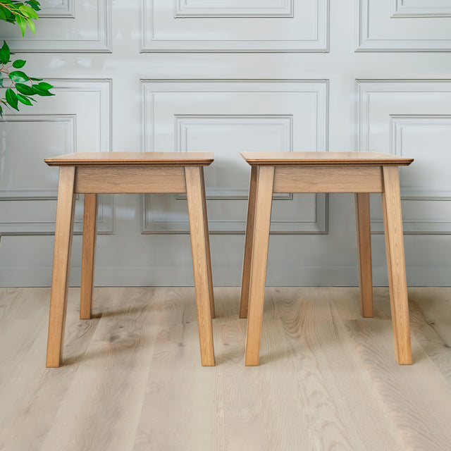 Wooden Stool Avior Set of 2, Оак