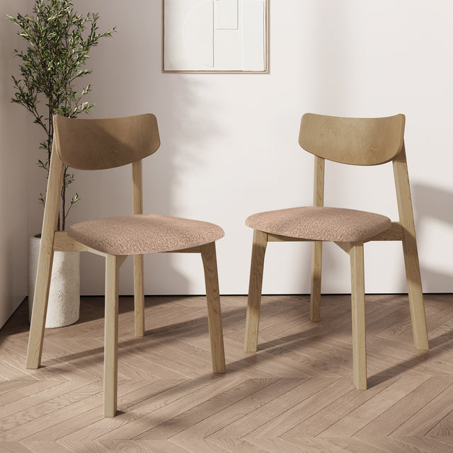 Dining Chair Vega Set of 2, Oak/Sand