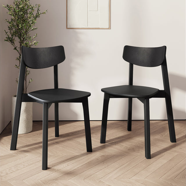 Dining Chair Vega Set of 2, Black