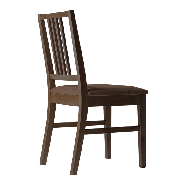 Dining Chair Capella Set of 2, Walnut/Coffee