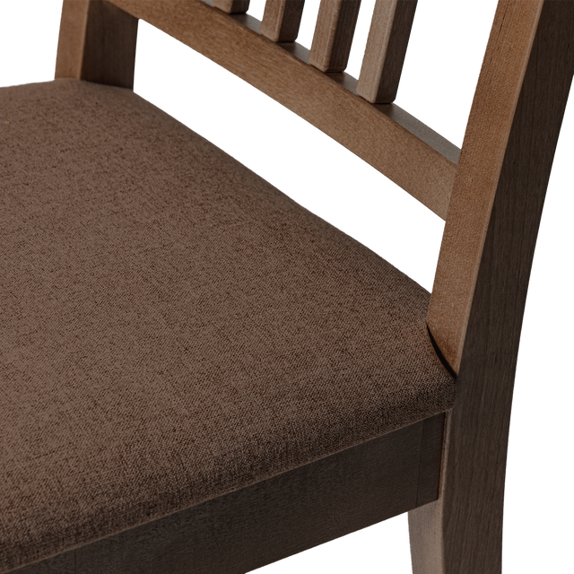 Dining Chair Capella Set of 2, Walnut/Coffee