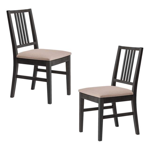 Dining Chair Capella Set of 2, Wenge/Latte