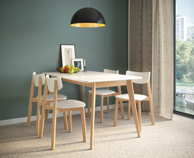 Dining Table Pegasus 140*85 cm, Oak/White