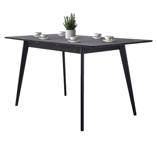 Dining Table 'Pegasus Classic Plus' (120-155)х76 cm, Black