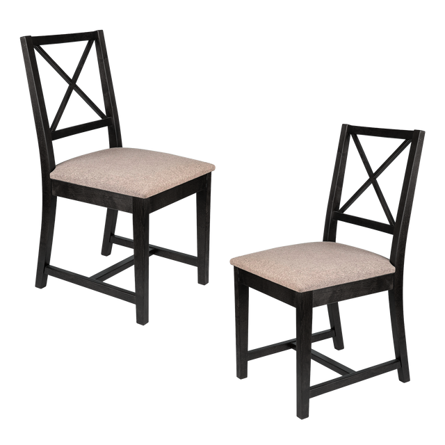 Dining Chair Mira Set of 2, Wenge/Latte