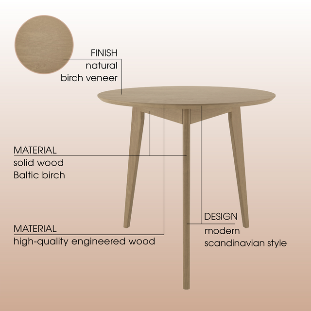 Dining Table 'Orion Light' 79 cm, Oak