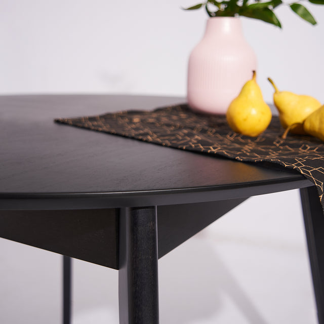 Dining Table 'Orion Classic' 115 cm, Black