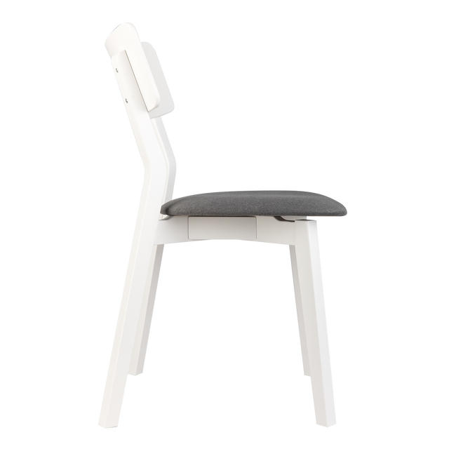 Dining Chair Minkar Set of 2, White/Grey