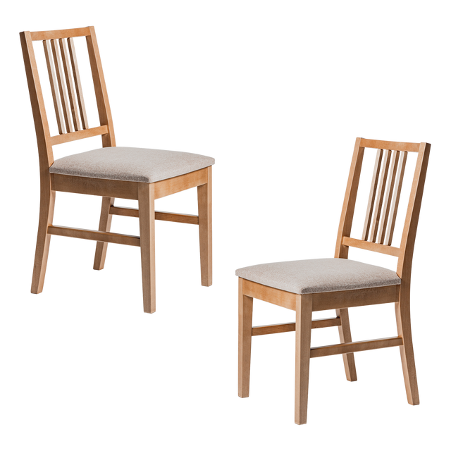 Dining Chair Capella Set of 2, Oak/Caramel