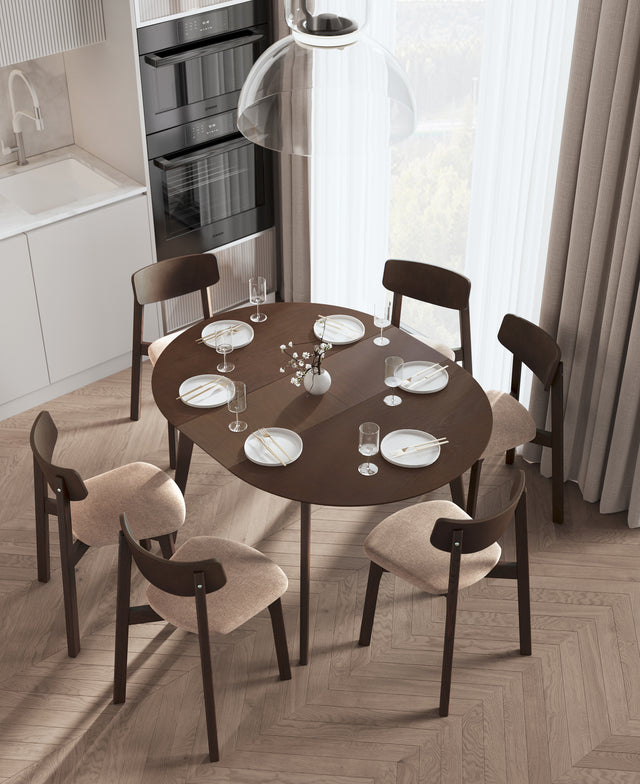 Dining Table 'Orion Classic Drop Leaf' 100х(51-100) cm, Walnut