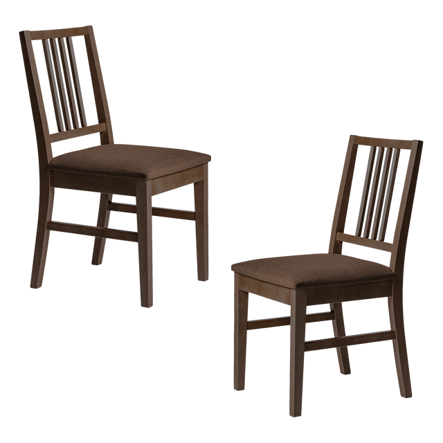 Dining Chair Capella Set of 2, Walnut/Coffee