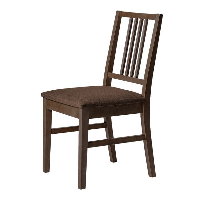 Dining Chair Capella Set of 2, Walnut/Coffee