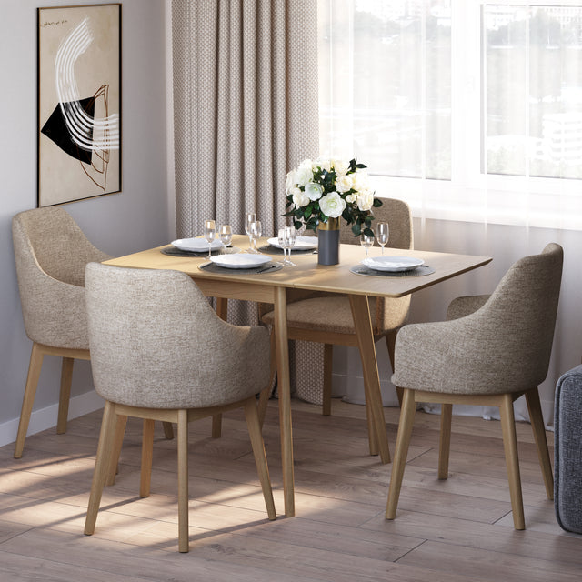 Dining Table 'Pegasus Classic Drop Leaf' (76-114)х76 cm, Oak