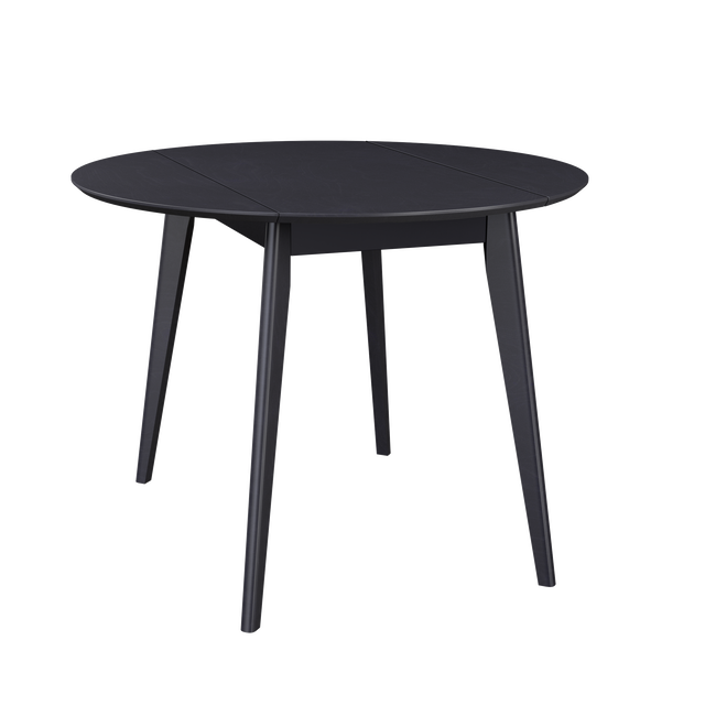 Dining Table 'Orion Classic Drop Leaf' 100х(51-100) cm, Black