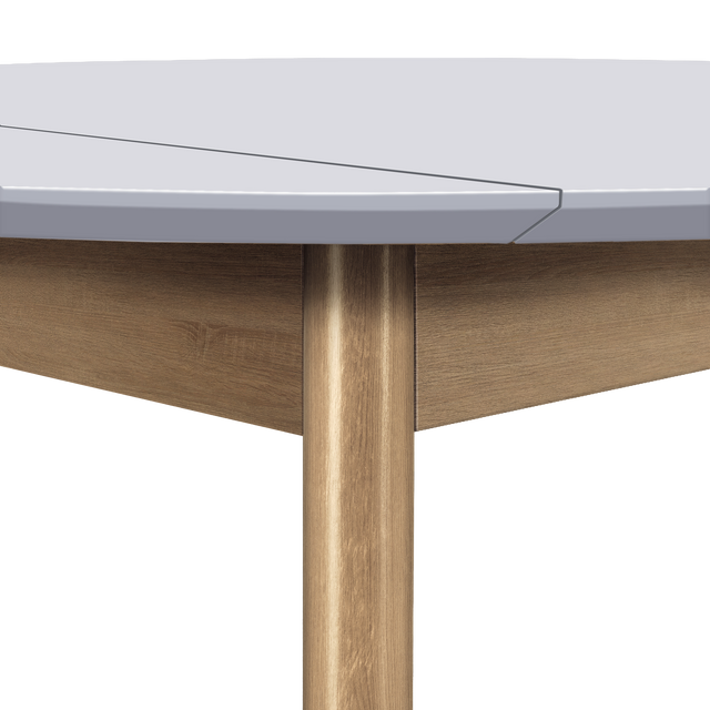 Dining Table 'Orion Classic Drop Leaf' 100х(51-100) cm, Oak/White