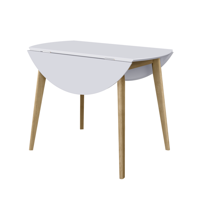 Dining Table 'Orion Classic Drop Leaf' 100х(51-100) cm, Oak/White