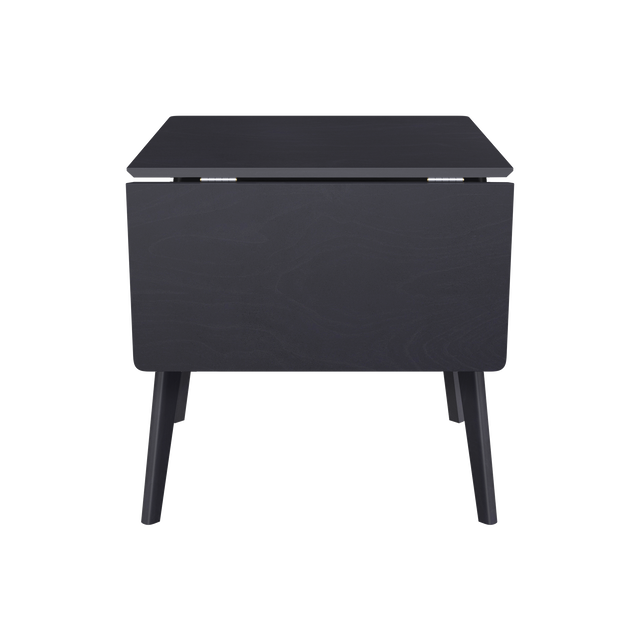 Dining Table 'Pegasus Classic Drop Leaf' (76-114)х76 cm, Black