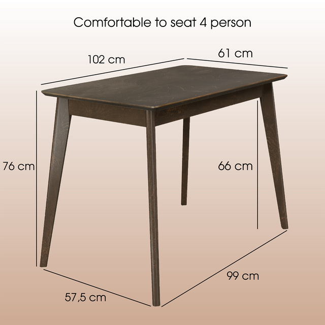 Valgomojo stalas „Pegasus Classic“ 102х61 cm, graikinis riešutas