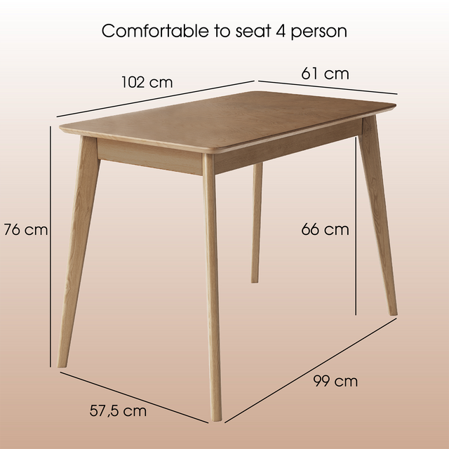 Valgomojo stalas „Pegasus Classic“ 102х61 cm, ąžuolas