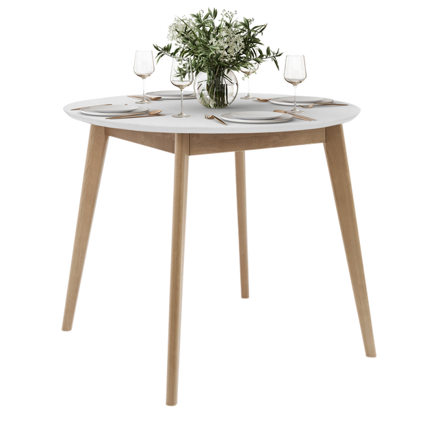 Dining Table 'Orion Classic' 94 cm, Oak/White