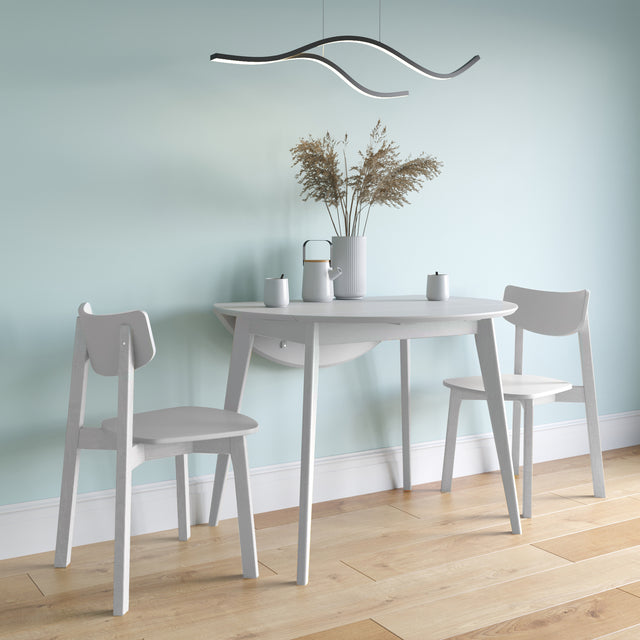 Dining Table 'Orion Classic Drop Leaf' 100х(51-100) cm, White