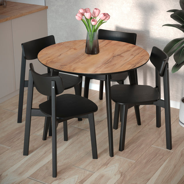 Dining Table 'Orion Classic' 89 cm, Black/Taxus