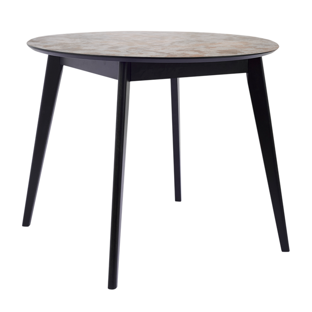 Dining Table 'Orion Classic' 89 cm, Black/Bulat