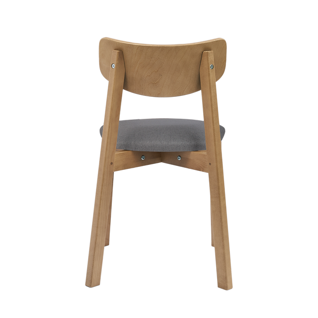 Dining Chair Vega Set of 2, Oak/Silver