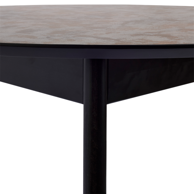 Dining Table 'Orion Classic' 89 cm, Black/Bulat