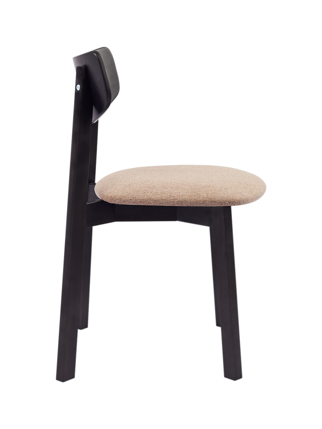 Dining Chair Vega Set of 2, Black/Caramel