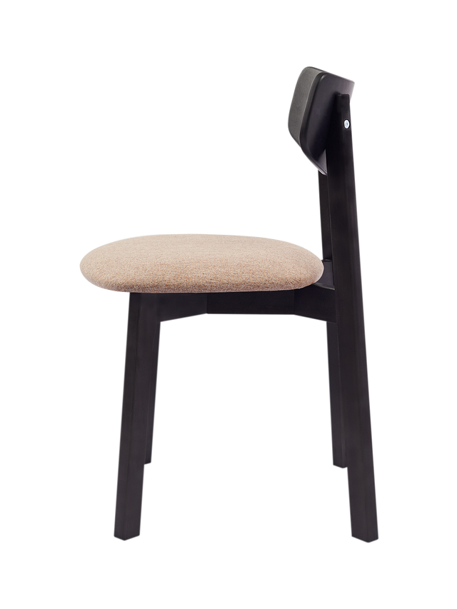 Dining Chair Vega Set of 2, Black/Caramel