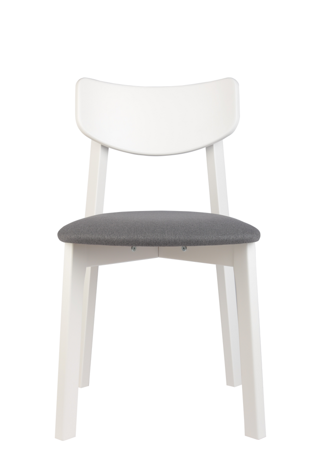 Dining Chair Vega Set of 2, White/Grey