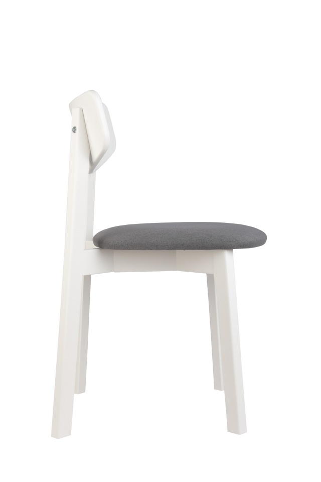 Dining Chair Vega Set of 2, White/Grey