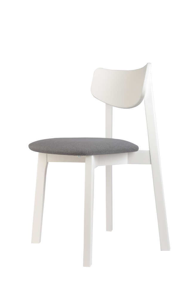 Dining Chair Vega Set of 2, White/Grey