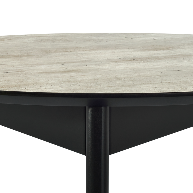 Dining Table 'Orion Classic' 100 cm, Black/Metropolitan