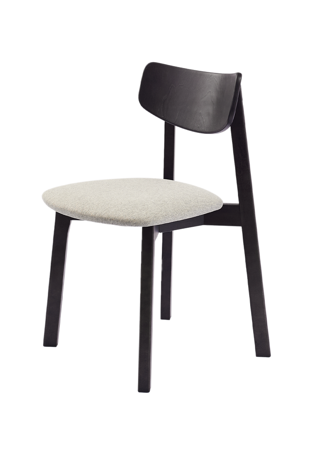 Dining Chair Vega Set of 2, Black/Silver