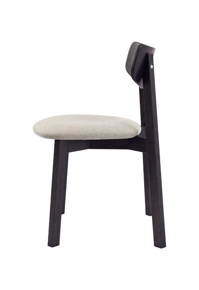 Dining Chair Vega Set of 2, Black/Silver