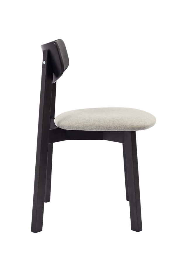 Dining Chair Vega Set of 2, Black/Silver