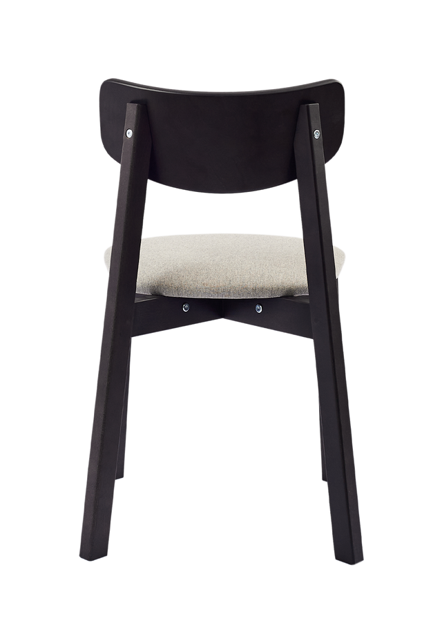 Dining Chair Vega Set of 2, Black/Silver