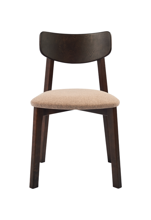 Dining Chair Vega Set of 2, Walnut/Sand