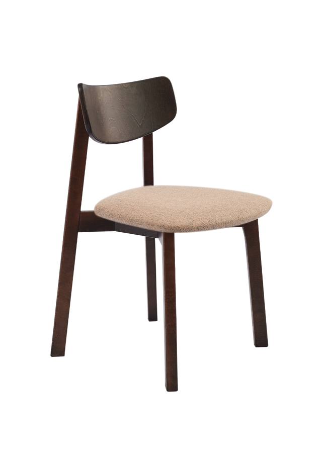 Dining Chair Vega Set of 2, Walnut/Sand