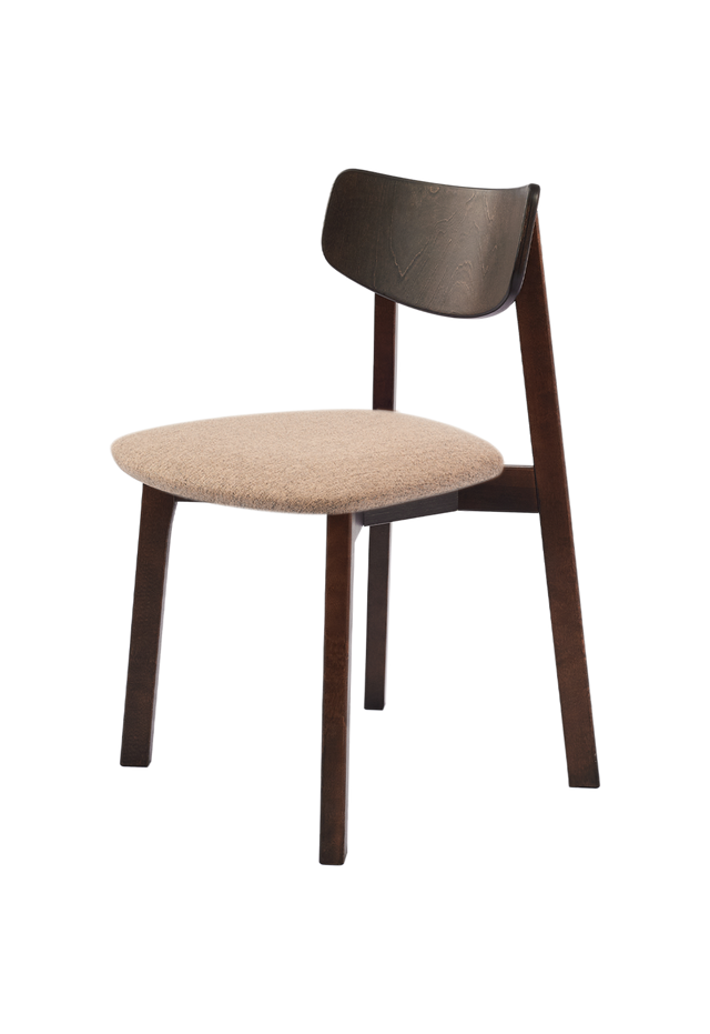 Dining Chair Vega Set of 2, Walnut/Sand