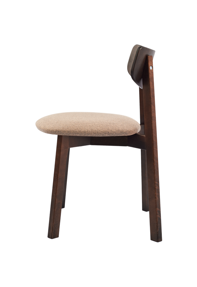 Dining Chair Vega Set of 2, Walnut/Sand