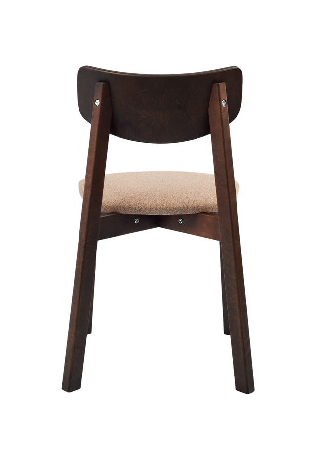 Dining Chair Vega Set of 2, Walnut/Sand