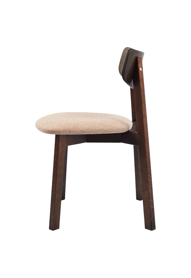 Dining Chair Vega Set of 2, Walnut/Caramel