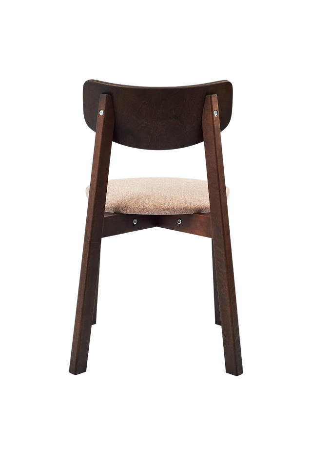 Dining Chair Vega Set of 2, Walnut/Caramel